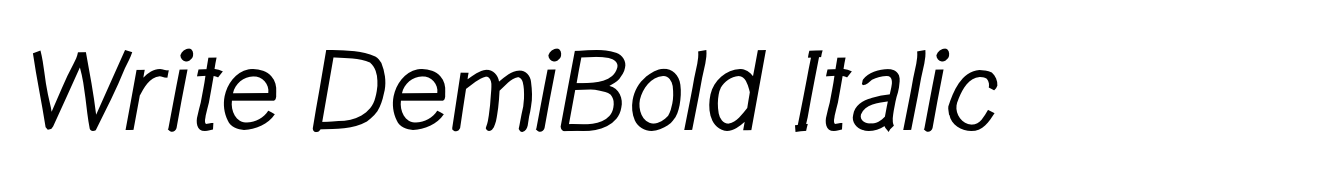 Write DemiBold Italic